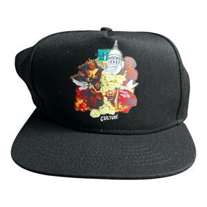 YRN Migos Culture Snapback Black Hat Young Rich Nation Artsy Streetwear Hip Hop